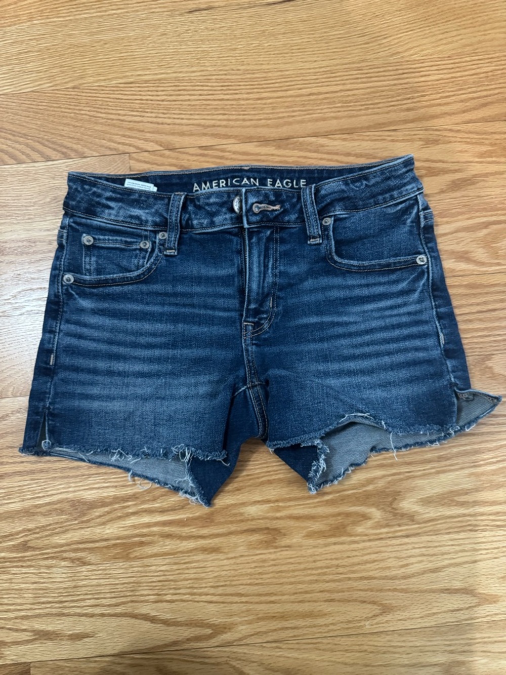 American Eagle Outfitters Indigo Dark Wash Denim Cutoff Shorts